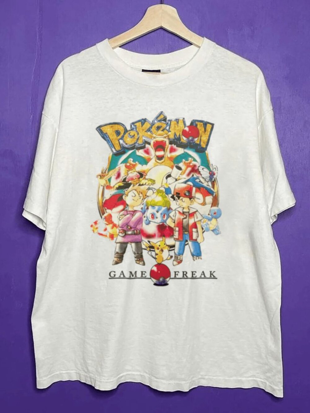 Vintage Pokémon Game Freak Shirt, Pokemon Shirt, Cartoon Shirt, Shirt Men Women